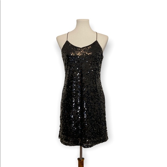 Express Black Sequin Dress Size XS - Picture 1 of 9